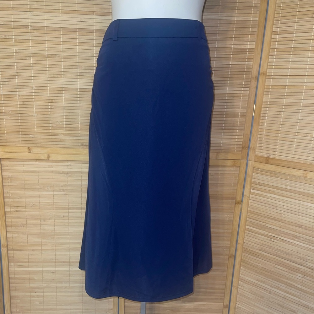 Belle Poque navy blue knee length flowy skirt NWT woman’s large